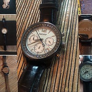 DKNY STAINLESS STEEL CRYSTALS CHRONOGRAPH WATCH